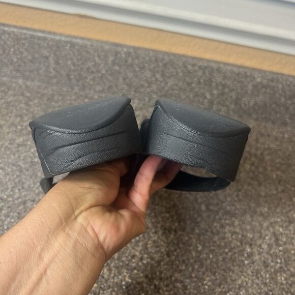 FitFlop Black/Green Thong Sandals Women's Size 6 Slip On Comfort Casual Platform - Picture 7 of 10